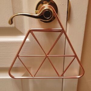 Rose Gold Geometric Scarf Holder, Set Of 2